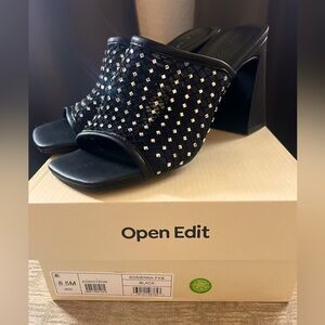 Stunning Crystal Studded Heels - Open Edit Excellent Condition!